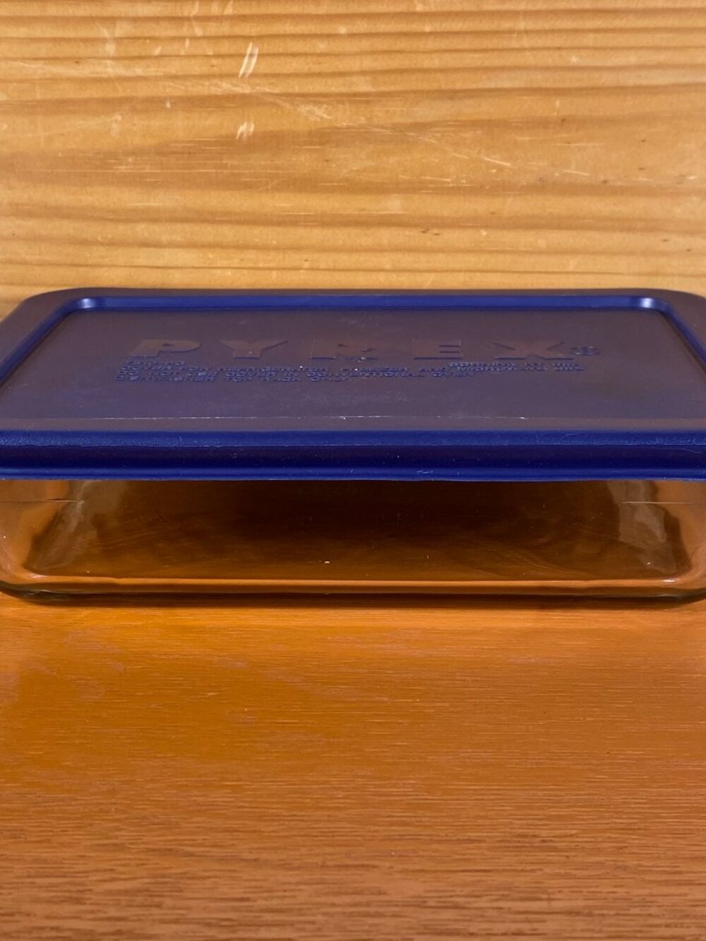 Pyrex 7210-H Rectangle Clear Glass 3-Cup Storage Dish With Green Lid
